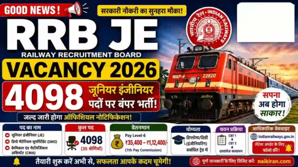 Railway Ministry : रेलवे में बंपर वैकेंसी’ 4098 नए पदों पर होगी नियुक्ति, जल्द शुरू होगी भर्ती प्रक्रिया