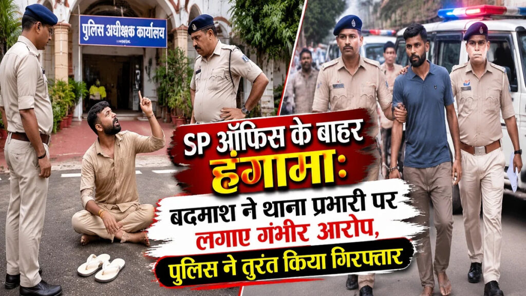 CG NEWS : एसपी कार्यालय के बाहर हंगामा, थाना प्रभारी पर आरोप लगाने वाला आरोपी पुलिस की गिरफ्त में