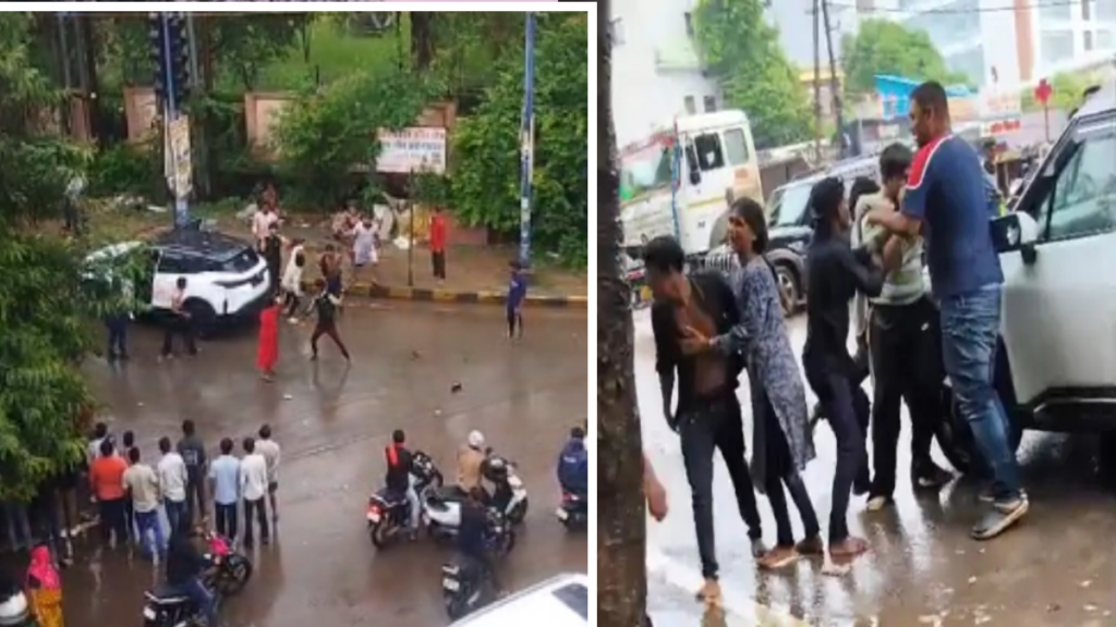 Raipur Crime News : कारोबारी की कार पर पत्थर से हमला, फिर हथियारों से पीटा; रायपुर पुलिस जांच में जुटी