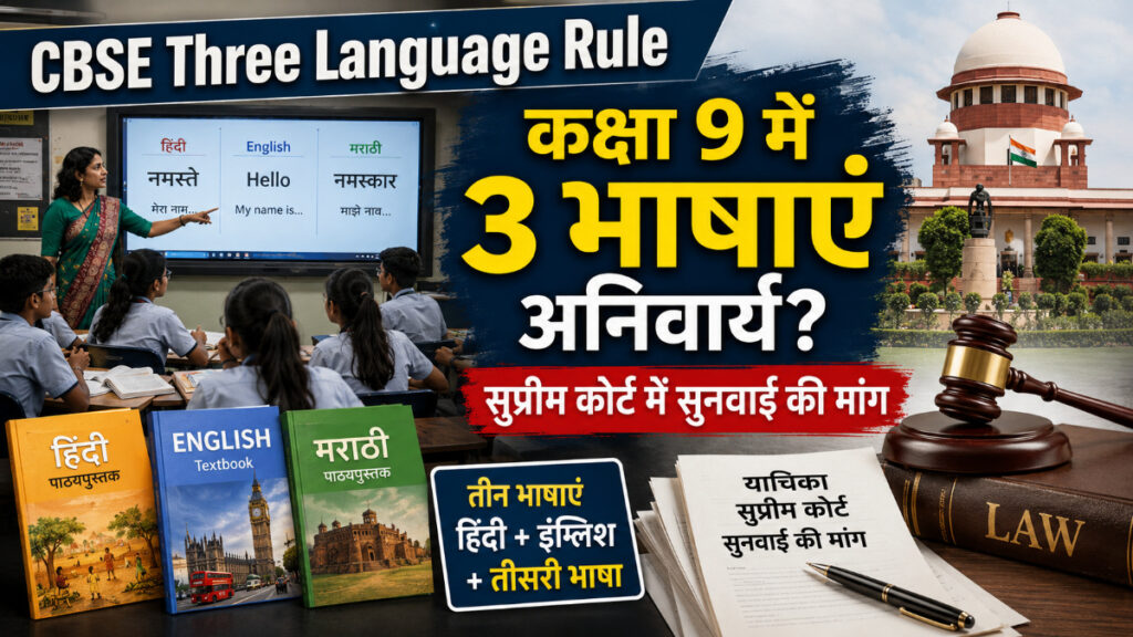 CBSE Three Language Rule : तीन भाषा नीति पर SC में सुनवाई की मांग, बुधवार-गुरुवार का आग्रह