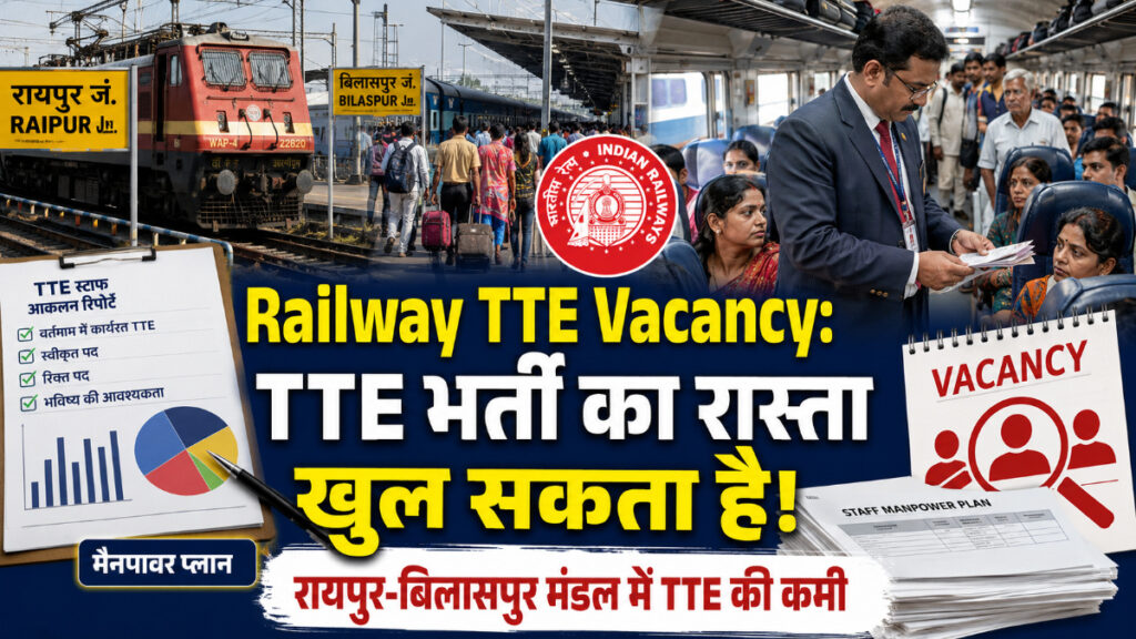 TTE Recruitment 2026 : रेलवे बोर्ड ने मांगा कार्यरत और खाली पदों का ब्योरा, भर्ती की उम्मीद बढ़ी