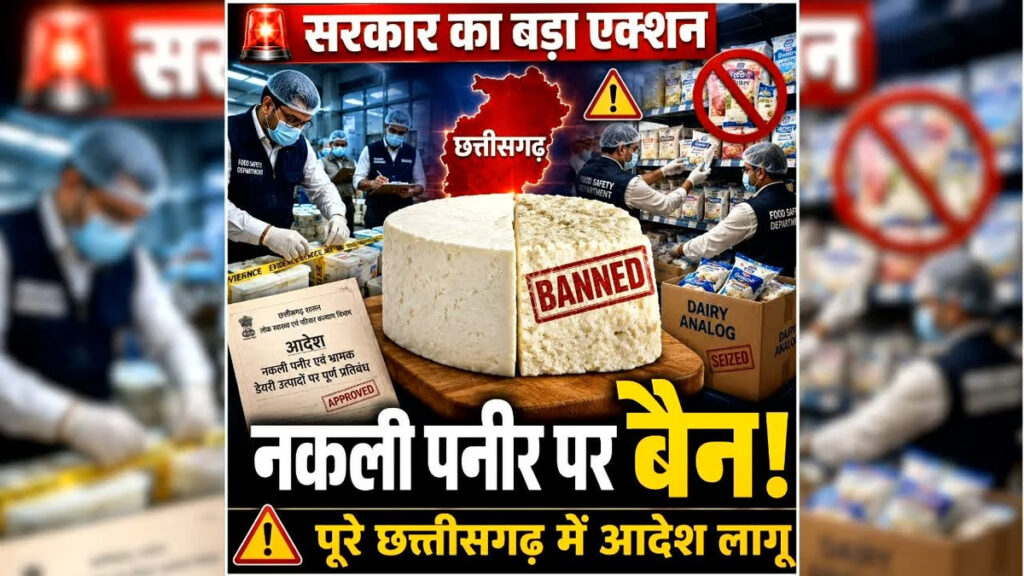 CG Food Safety : पनीर और डेयरी एनालॉग उत्पादों पर लगा बैन, खाद्य सुरक्षा को लेकर सरकार की बड़ी कार्रवाई