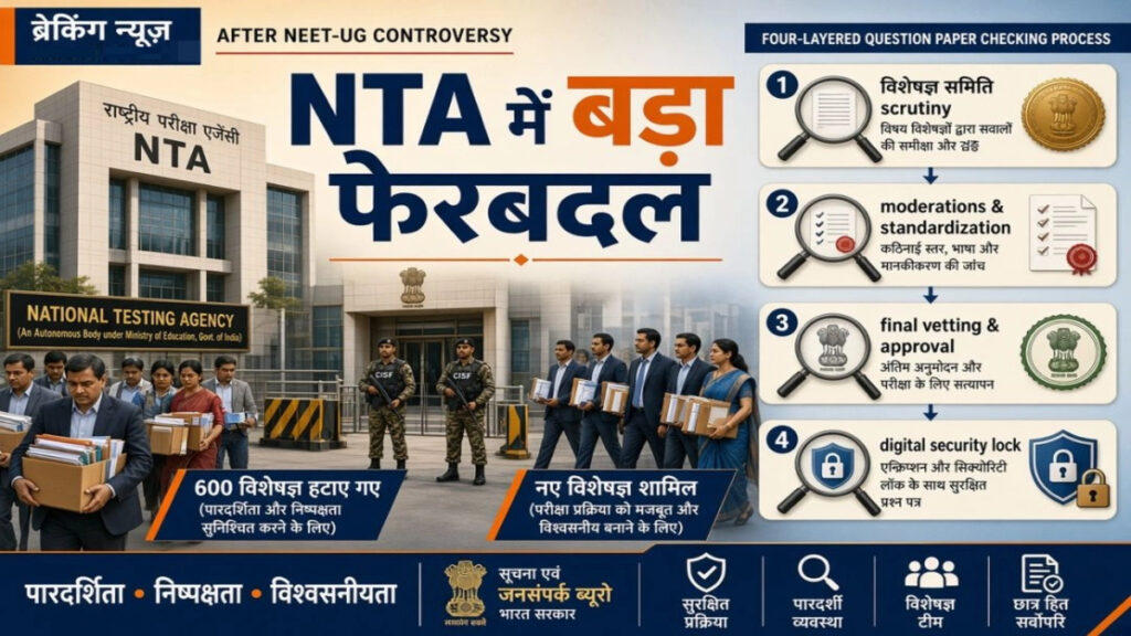 NEET-UG के बाद केंद्र का बड़ा फैसला, NTA की परीक्षा व्यवस्था में बदलाव’ सुरक्षा की जिम्मेदारी CISF को